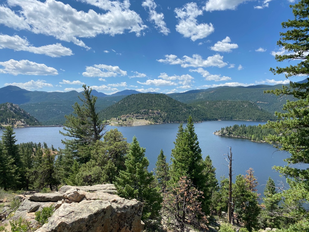 Scenic view perched above Gross Reservoir 